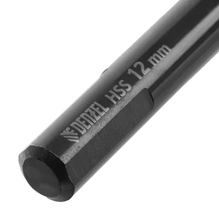 Сверло по металлу DENZEL 12 мм, HSS-Tin, Golden Tip, 6 шт.