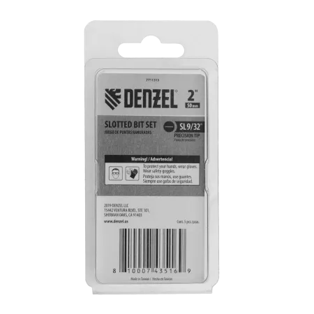 Набор бит DENZEL SL7x50, 5 шт.