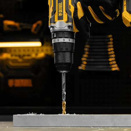 Сверло спиральное по металлу DENZEL 8 x 117 мм, Р6М5, Golden Tip