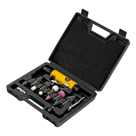 Пневмошлифмашина прямая DENZEL PGS25000, 25000 об/мин, 10 шлиф. камней, цанга - 3, 6 мм, 113 л/мин