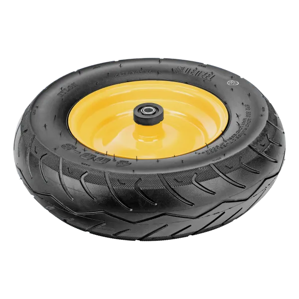 Колесо пневматическое бескамерное DENZEL 16х4.00-8 D410мм, d20мм, длина оси 104мм