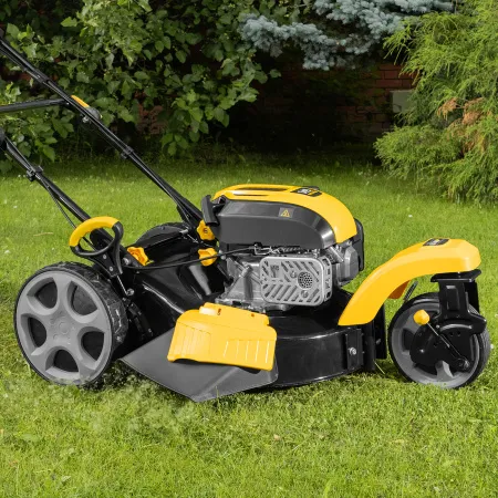 Газонокосилка бензиновая DENZEL GLT-460SP-T, Trike 150 см3, 46 см, привод, панель, 60л