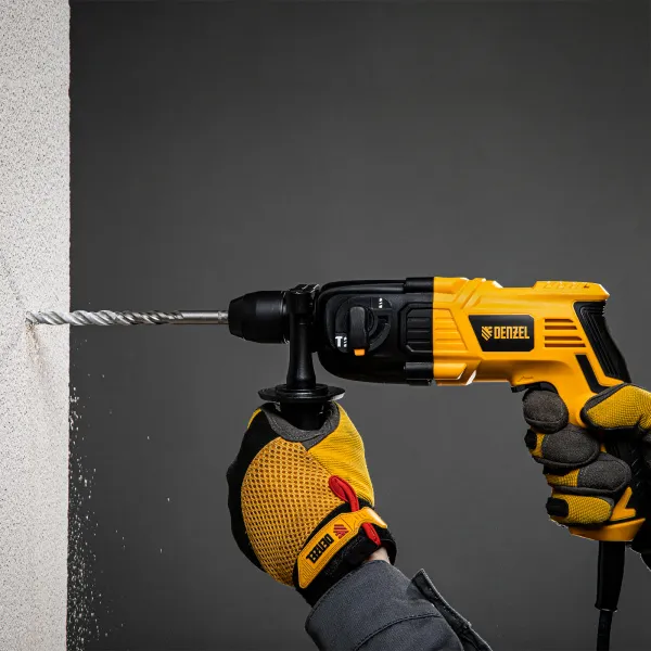 Перфоратор электрический DENZEL RH-400-12, SDS-plus, 400 Вт, 1.2 Дж, 2 режима