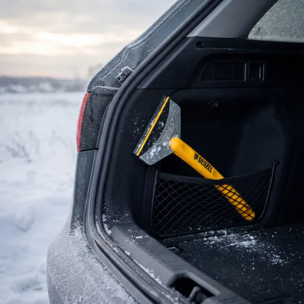 Скребок для удаления льда с водосгоном, усиленный, удлиненный Denzel
