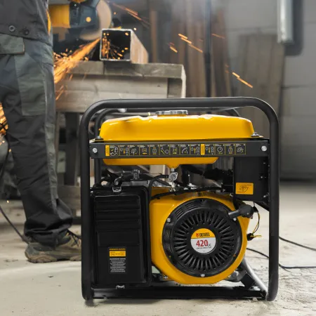 Генератор бензиновый DENZEL GE 6900, 5.5 кВт, 220 В/50 Гц, 25 л, ручной старт
