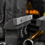 Тиски слесарные DENZEL BVH-200, 200 мм, поворотные, стальная направляющая, с наковальней