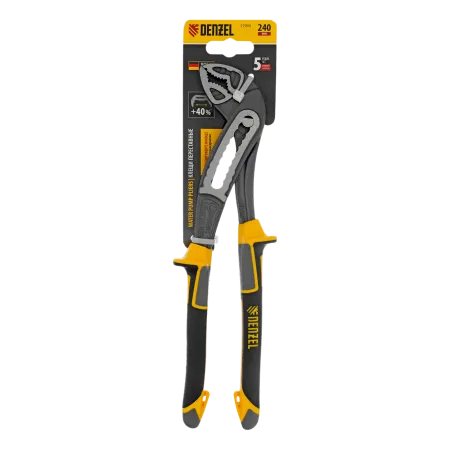 Клещи переставные DENZEL трехкомпонентные рукоятки 240 мм