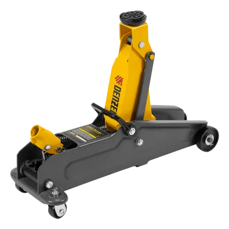 Домкрат гидравлический подкатной DENZEL 2 т, 135-385 мм, в пласт. кейсе