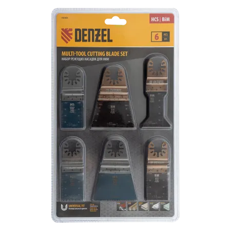 Набор насадок для МФИ DENZEL 782406 по дереву и металлу, 6 шт.