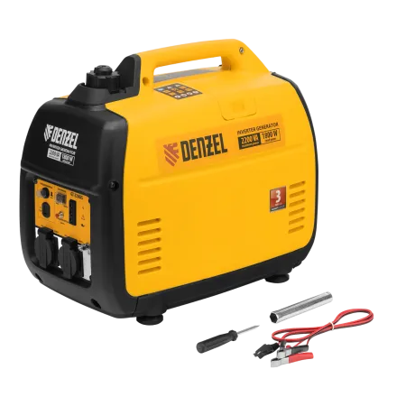 Инверторный генератор DENZEL GT-2200iS, 2.2 кВт, 230 В, бак 4 л, ручной старт