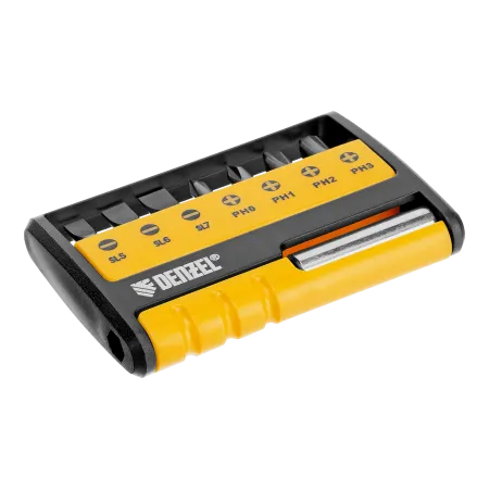 Набор бит с магнитным держателем DENZEL S2, 8 шт.