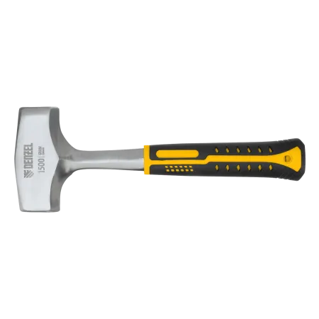 Кувалда DENZEL 1,5 кг, цельнометаллическая, двухкомпонентная рукоятка