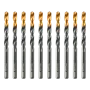 Сверло по металлу DENZEL 6 мм, HSS-Tin, Golden Tip, 10 шт.