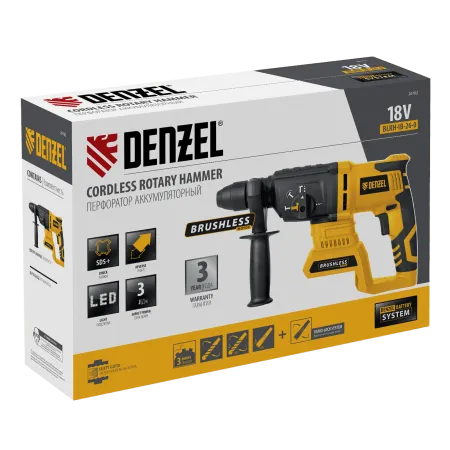 Перфоратор аккумуляторный DENZEL BLRH-IB-26-0 Li-Ion, 18 В