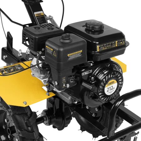 Мотоблок DPT-270X, 7 л.с., диск.сцеп, шир 90 см, глуб 35 см,фрез 3х4,ВОМ,скор 2В/1Н,кол 8" Denzel