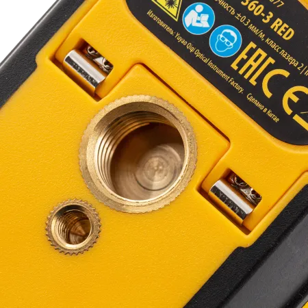 Лазерный уровень DENZEL LX 360-3 Red, 30 м, 635 нм, Li 2800 мАч, 5/8 дюйм