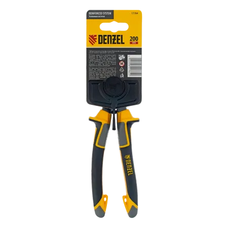 Бокорезы DENZEL 200 мм, усиленные, трехкомпонентные рукоятки