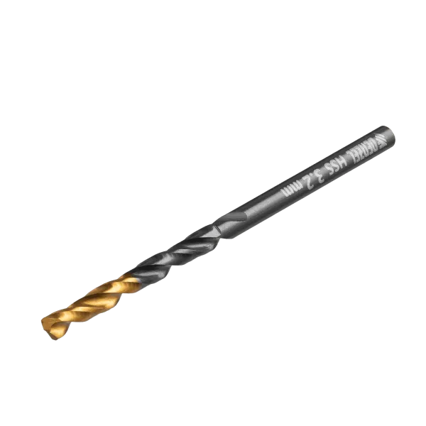 Сверло по металлу DENZEL 3,2 мм, HSS-Tin, Golden Tip, 10 шт.