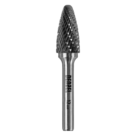 Борфреза по металлу DENZEL твердосплавная, параболическая, тип-F, 12 мм