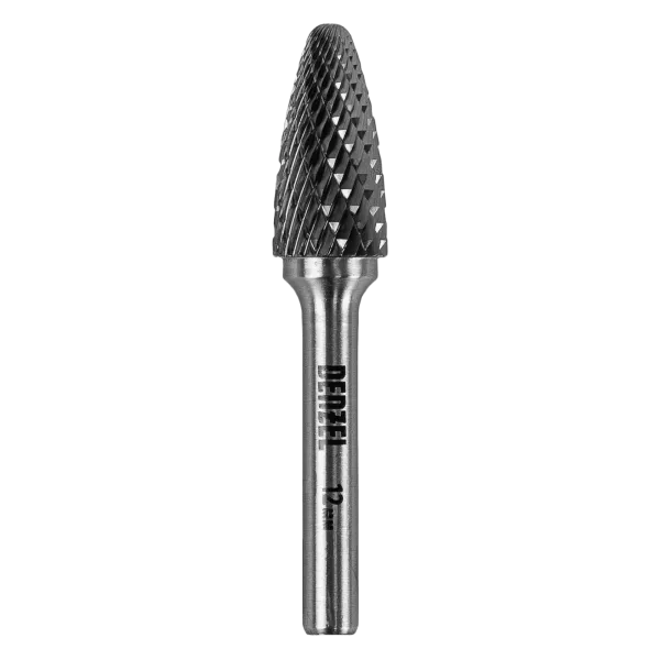 Борфреза по металлу DENZEL твердосплавная, параболическая, тип-F, 12 мм