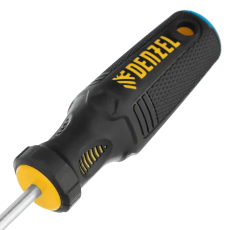 Отвертка DENZEL SL5x75 мм, CrV, трехкомпонентная рукоятка