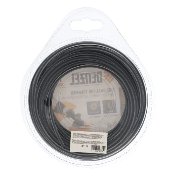 Леска для триммера DENZEL Extra cord 96129, 3 мм x 15 м, круглая, двухкомпонентная