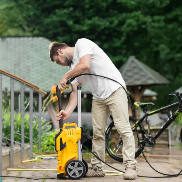 Моечная машина высокого давления DENZEL K 90 Power, 3100 Вт, 220 бар, 600 л/ч, асинх. двигатель