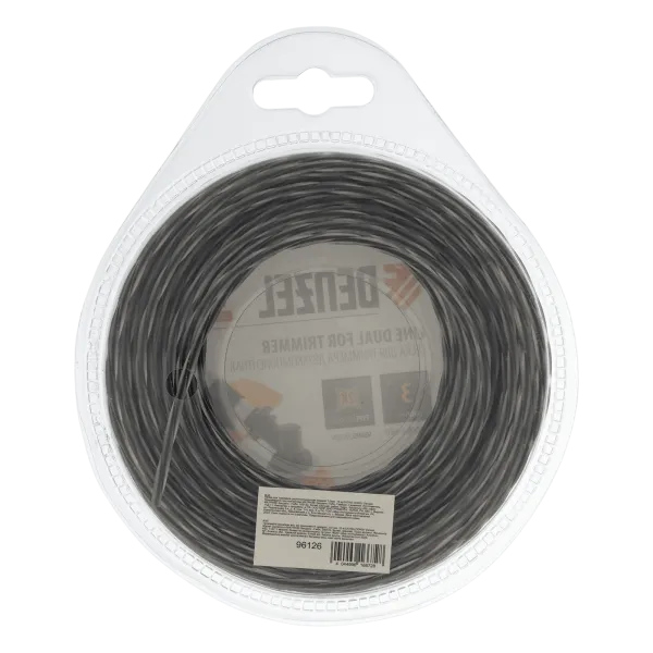 Леска для триммера DENZEL Extra cord 96126, 3 мм x 15 м, квадратная, двухкомпонентная