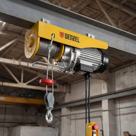 Тельфер электрический DENZEL TF-800, 0.8 т, 1300 Вт, высота 12 м, 8 м/мин