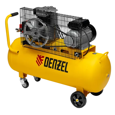 Компрессор воздушный DENZEL BCI2300/100, 2.3 кВт, ременный привод, 100 литров, 400 л/мин