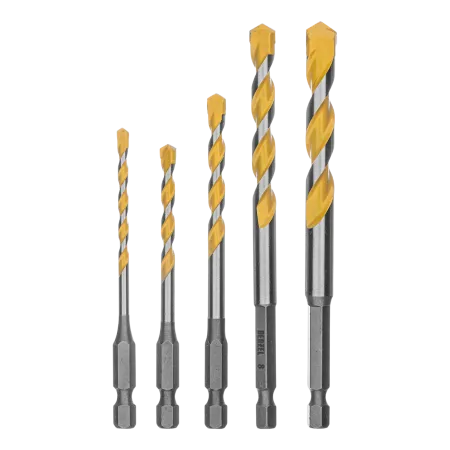 Набор сверл универсальных DENZEL, Multi cut, 4-10 мм, 5 шт.