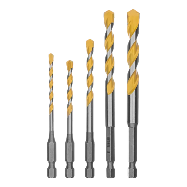 Набор сверл универсальных DENZEL, Multi cut, 4-10 мм, 5 шт.