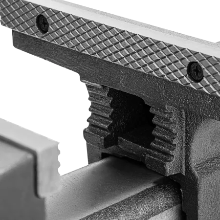 Тиски слесарные DENZEL BVH-200, 200 мм, поворотные, стальная направляющая, с наковальней