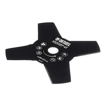 Диск для триммера DENZEL 96323, 230 x 25.4 мм, толщина 1.6 мм, 4 лезвия