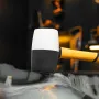 Киянка резиновая DENZEL 225 г, черно-белая, фибергласовая рукоятка c TPR покрытием
