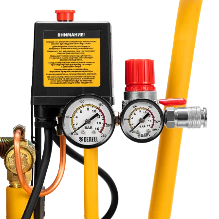 Компрессор воздушный DENZEL BCI2300/50, 2.3 кВт, ременный привод, 50 литров, 400 л/мин