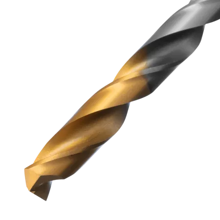 Сверло спиральное по металлу DENZEL 8 х 165 мм, Р6М5, Golden Tip, удлиненное
