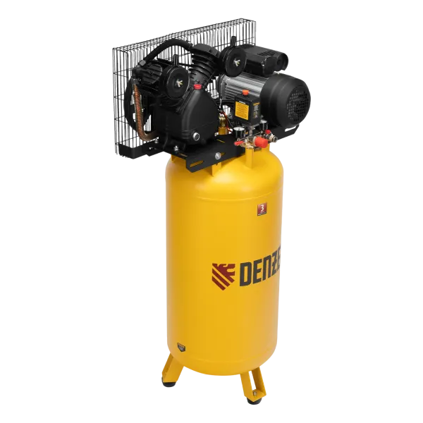 Компрессор воздушный DENZEL BCV2200/100V, 2.3 кВт, ременный привод, 100 литров, 440 л/мин