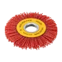 Щетка для УШМ DENZEL, 100 мм, Плоская, нейлоновая щетина, посадка 22,2 мм