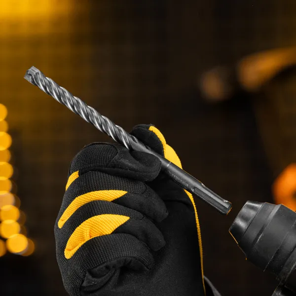 Бур по бетону DENZEL, цельная крестовая пластина, 10x165 мм, SDS PLUS