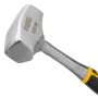 Кувалда DENZEL 1 кг, цельнометаллическая, двухкомпонентная рукоятка