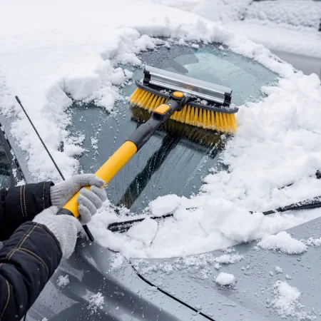 Щетка-сметка со скребком DENZEL телескоп, поворотная голова, водосгон 950-1320 мм