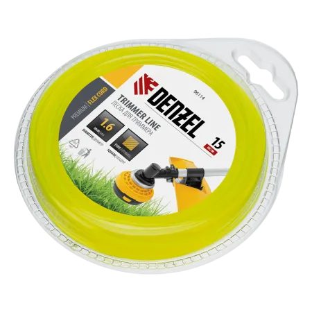 Леска для триммера DENZEL Flex Сord 96114, 1.6 мм x 15 м, квадратная, блистер
