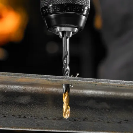 Набор сверл по металлу DENZEL, 1,5-6,5мм, Р6М5К8-TiN, Golden Tip, 13 шт