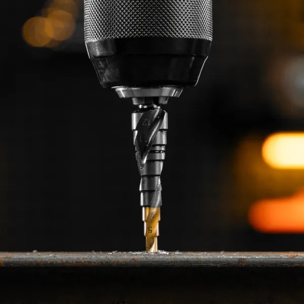 Сверло ступенчатое DENZEL 4-5-6-7-8-9-10-11-12 мм, Р6М5, 6-гр. хвостовик