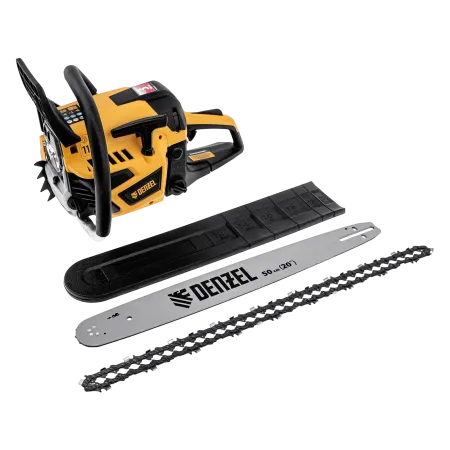 Пила цепная бензиновая DENZEL DS-5820, шина 50 см, 58 см3, 3.6 л.с, шаг 0,325, 76 звеньев