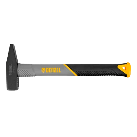 Молоток слесарный DENZEL 500 г, кованый, фибергласовая  рукоятка c TPR покрытием