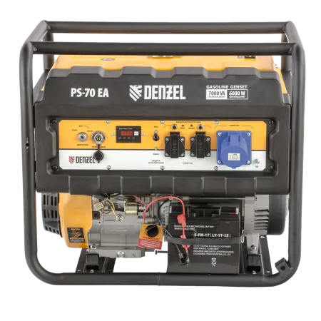 Генератор бензиновый DENZEL PS 70 EA, 7.0 кВт, 230 В, 25 л, электростартер