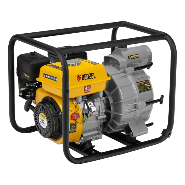 Мотопомпа бензиновая для грязной воды DENZEL PX-80D7, 7 л.с., 3", 1300 л/мин, глуб 8 м,напор 30 м