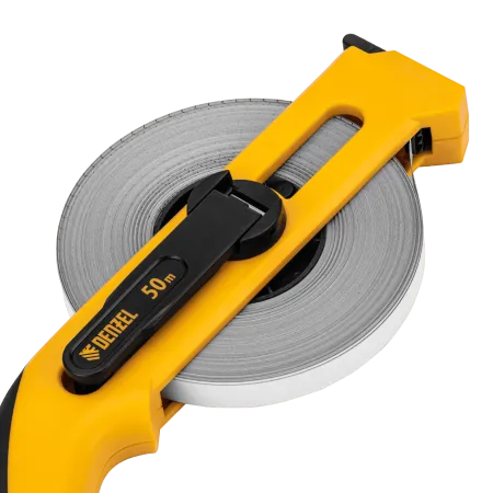 Рулетка геодезическая DENZEL 50 м х 13 мм, открытый корпус, металлическая лента